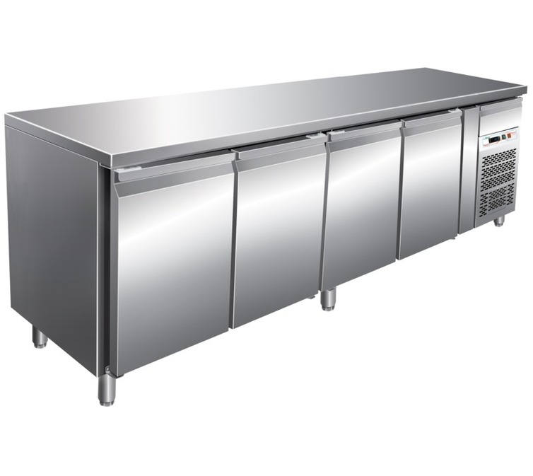 GN4100TN Counter Chiller - 4 Doors GN 1/1 - Integral Condenser