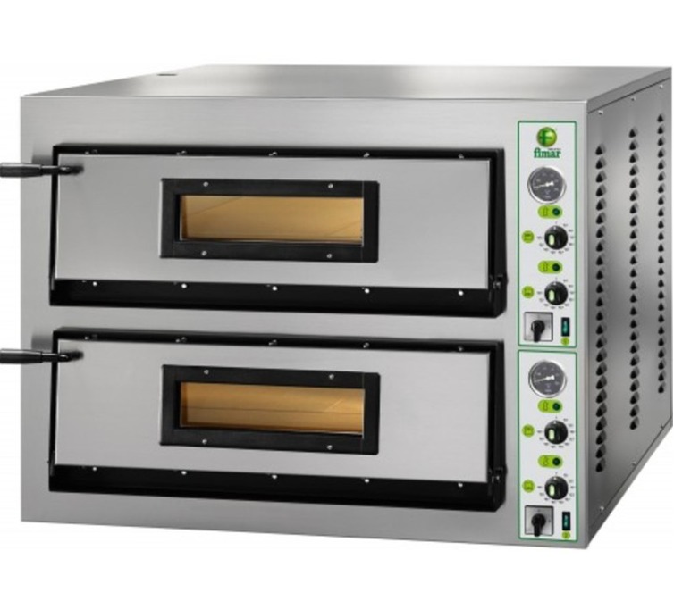 FMLM/6+6 Electric Twin Deck Pizza Oven - 2 x 6 Pizzas @ 350mm  - Wide Model